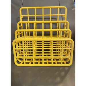 Vtg YAFFA Organizer Shelf Catch All Wall Mount Plastic Magazine Rack Holder Desk